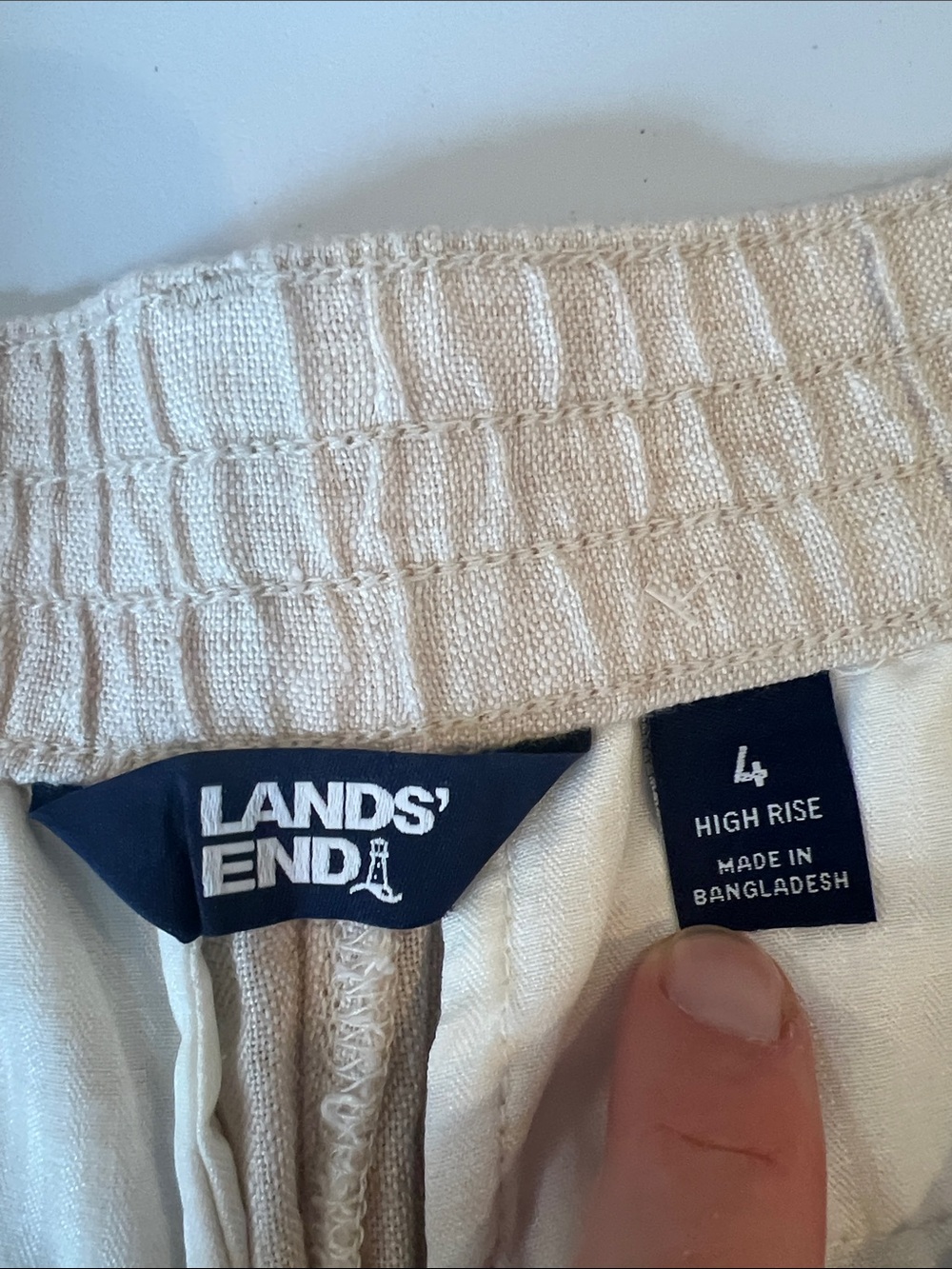 Lands' End 100% Linen Shorts - Picture 5 of 8